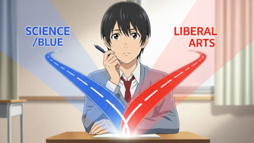 文理の方向性を考える男子高校1年生の画像