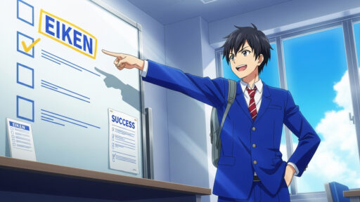 英検準2級以上を受検しようと考えている男子高校生の画像